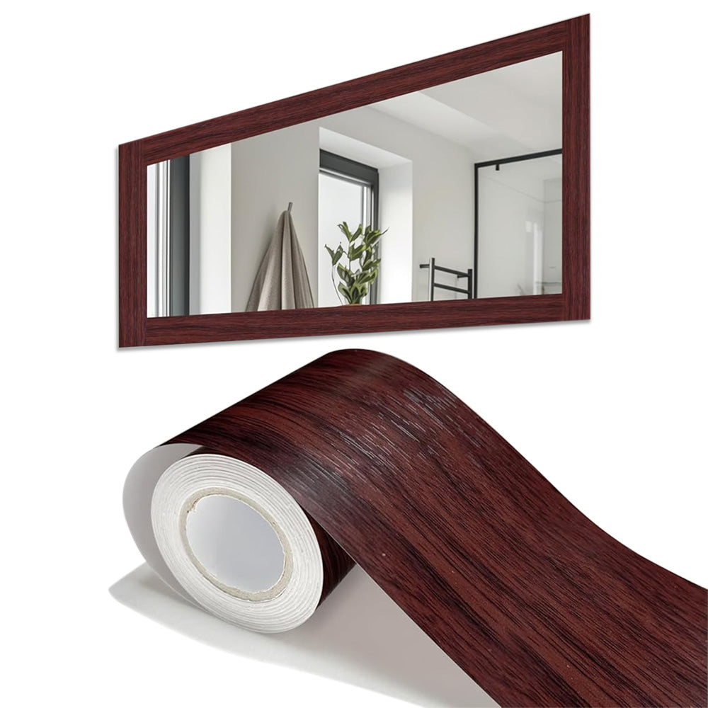 Peel and Stick Wood Grain Border Waterproof Sticker Self Adhesive for Wall