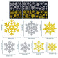 Christmas Window Clings Snowflakes Static Stickers Gold Silver for Holiday Decorations