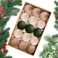 15Pcs Christmas Tree Baubles Xmas Velvet Balls Decor Hanging Home Party Ornament