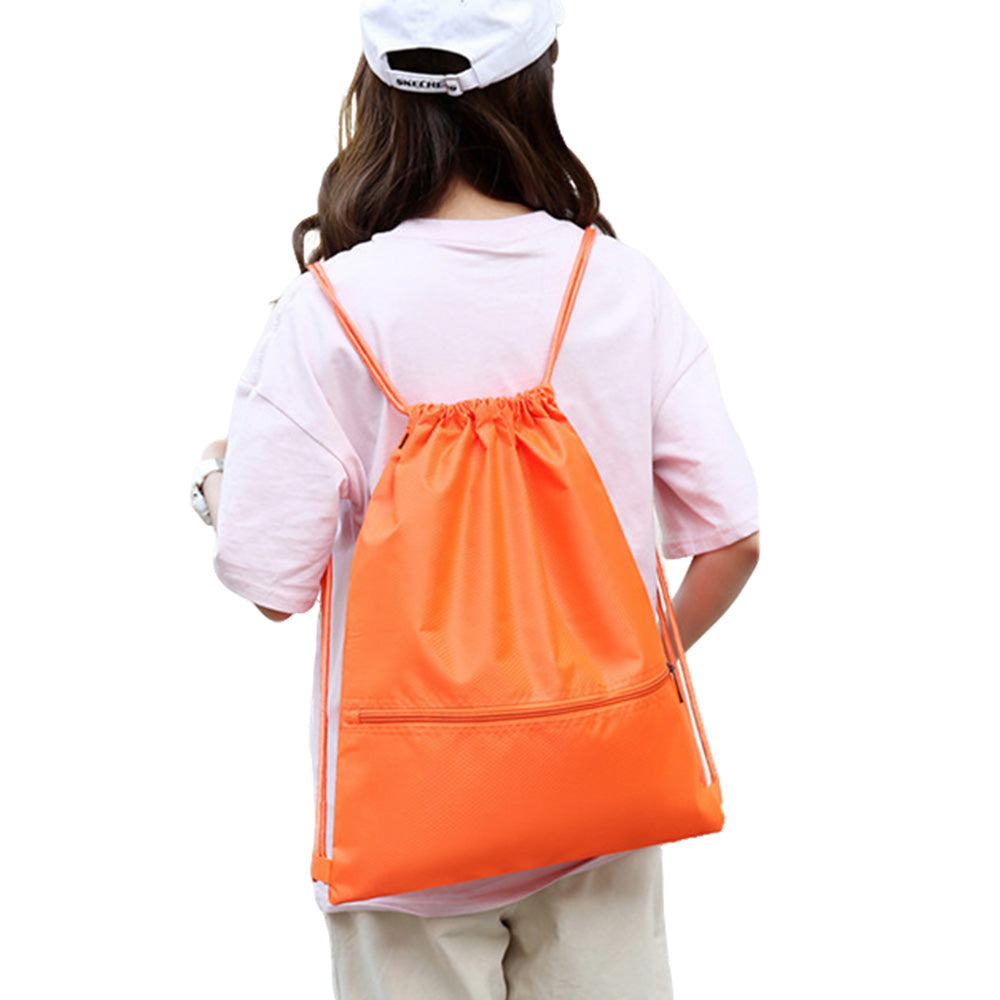 Water-resistant Drawstring Backpack Bag Portable Gym Backpack for Outdoor Travel