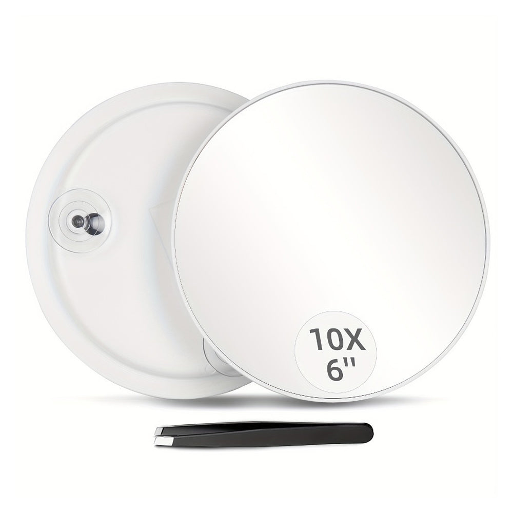 10X/20X/30X Round Magnifying Mirror with 3 Suction Cups and 360 Degree Adjustable Stand