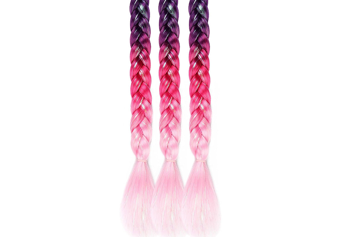 2Pcs 45cm Three-Strand Braiding Hair for Wigs and Hair Extensions