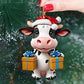 2025 Christmas Cow Advent Calendar Blind Box 24 Days Ornaments Set for Tree