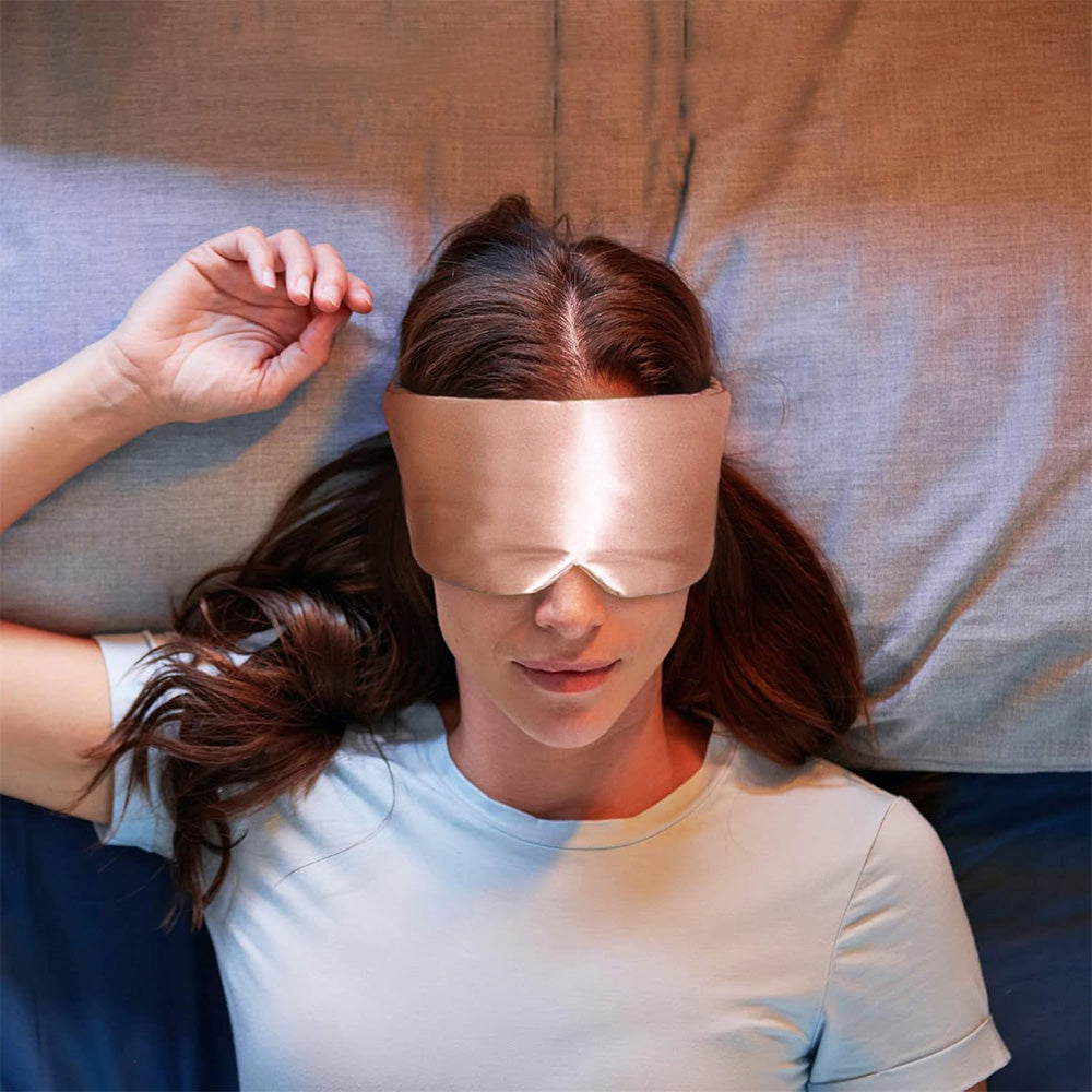 Silk Eye Mask Blackout Sleeping Face Hugging for Side Sleepers Pressureless