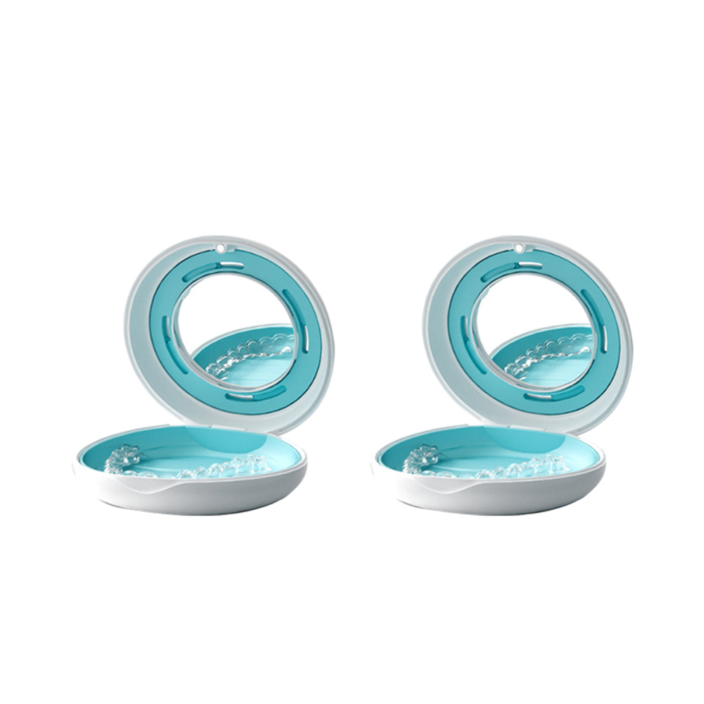 2Pcs Brace Storage Case with Mirror