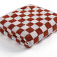 4 Piece Checkered Coral Fleece Towel Set Bath Face Towels