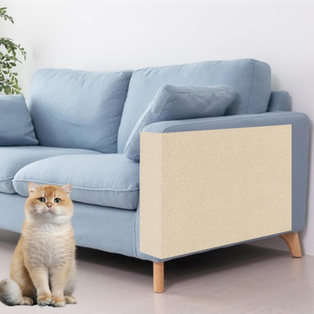2Pcs Self-Adhesive Cat Scratching Mat Couch Protector