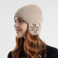 2-in-1 Warm Knitted Ear Flap Beanie Knitted Hat