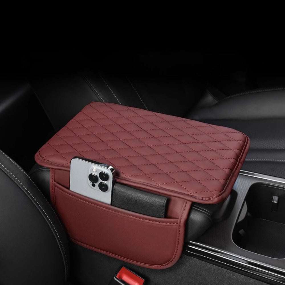 Car Center Console Cover Universal Leather Car Armrest Cover Cushion