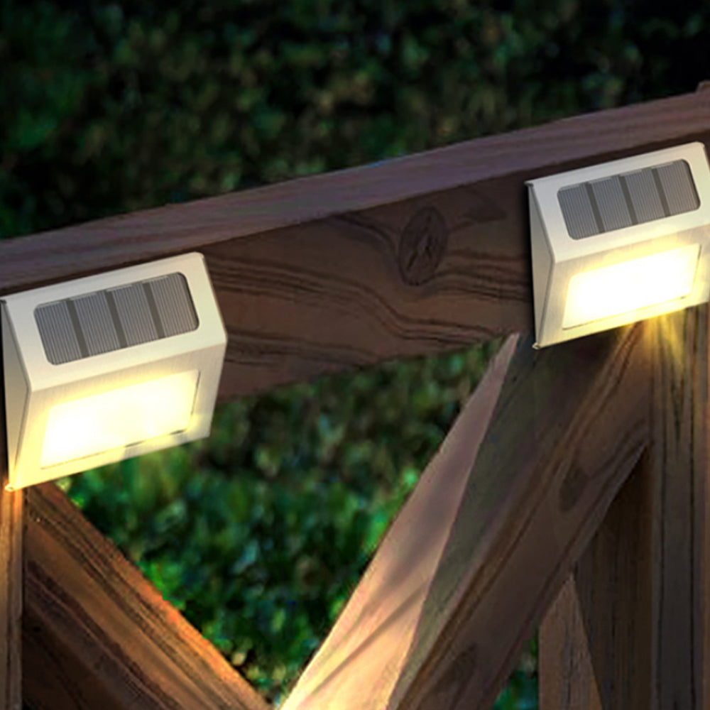 6Pcs Solar Powered 3LEDs Garden Wall Lamp