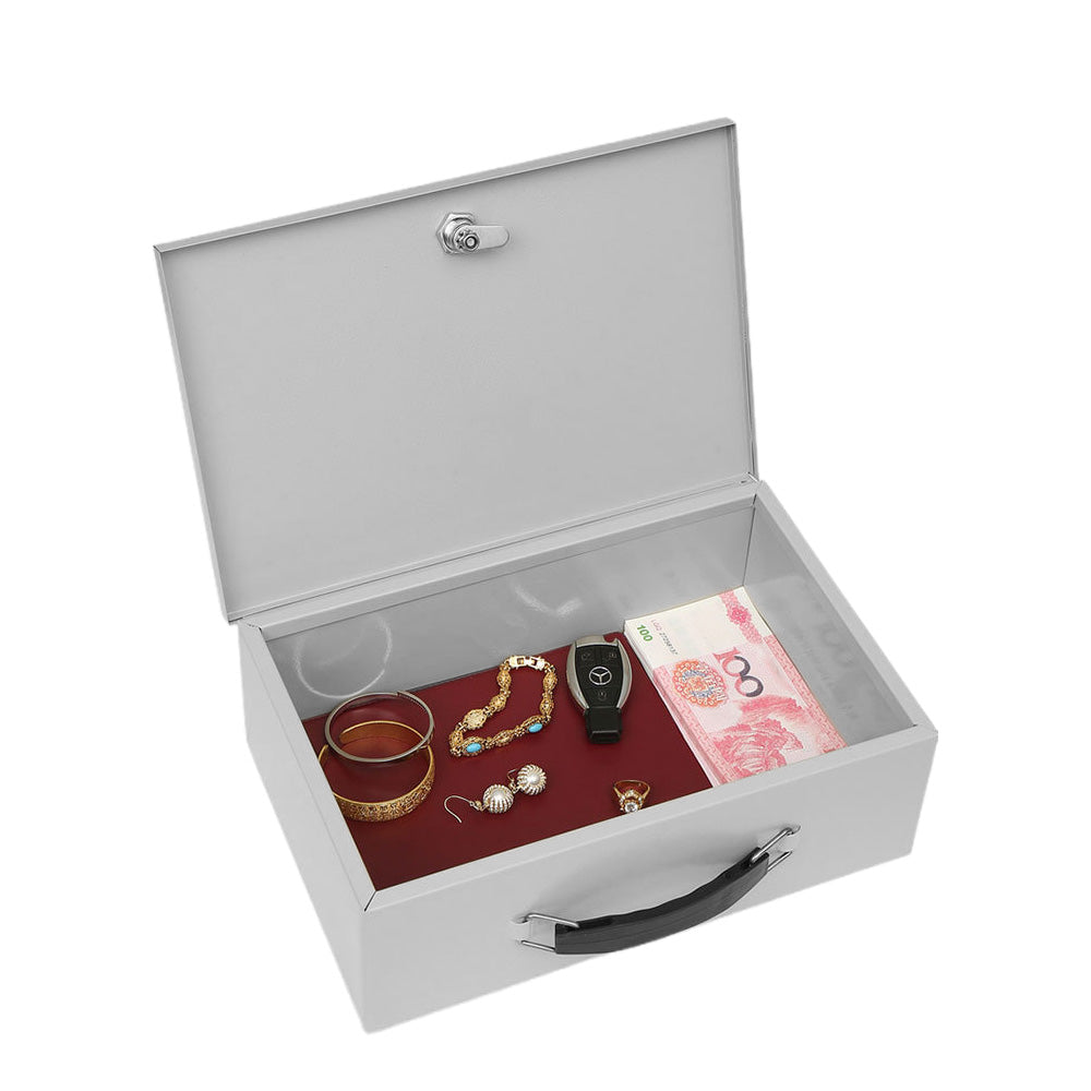 Key Lock Document Box with Two Keys and a Pad for Personal Items