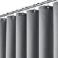 Waffle Weave Water Resistant Shower Curtain with 12 Rustproof Rings-Grey