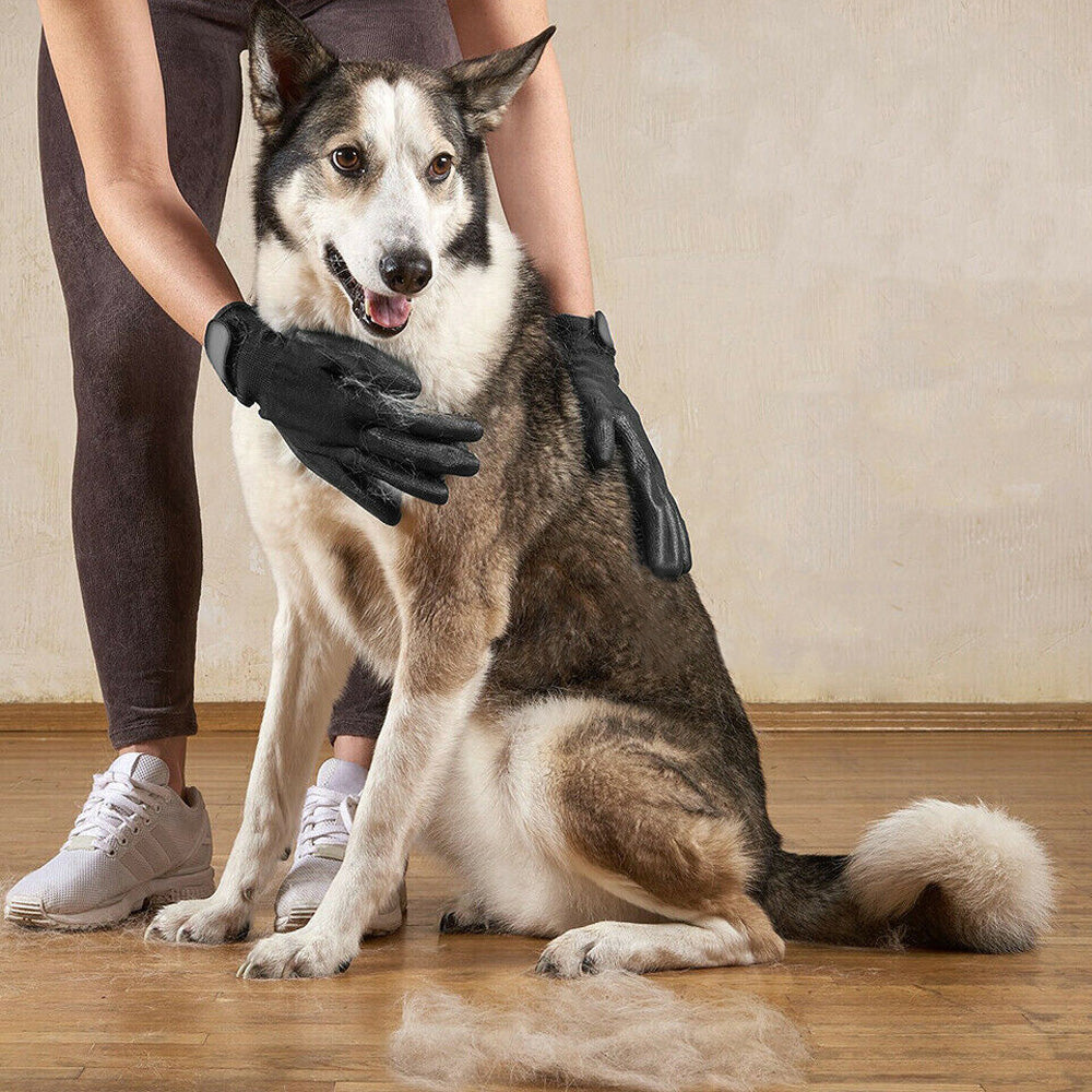 Pet Hair Remover Gloves Gentle Pet Grooming Gloves for Cats Dogs and Horses