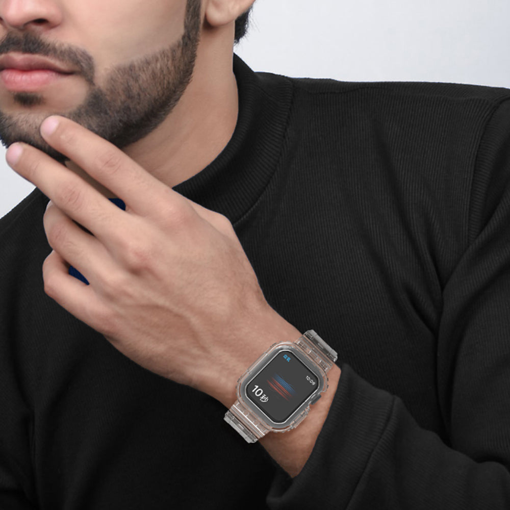 2Pcs Transparent Sports Wristband Replacement Strap for Apple Watch