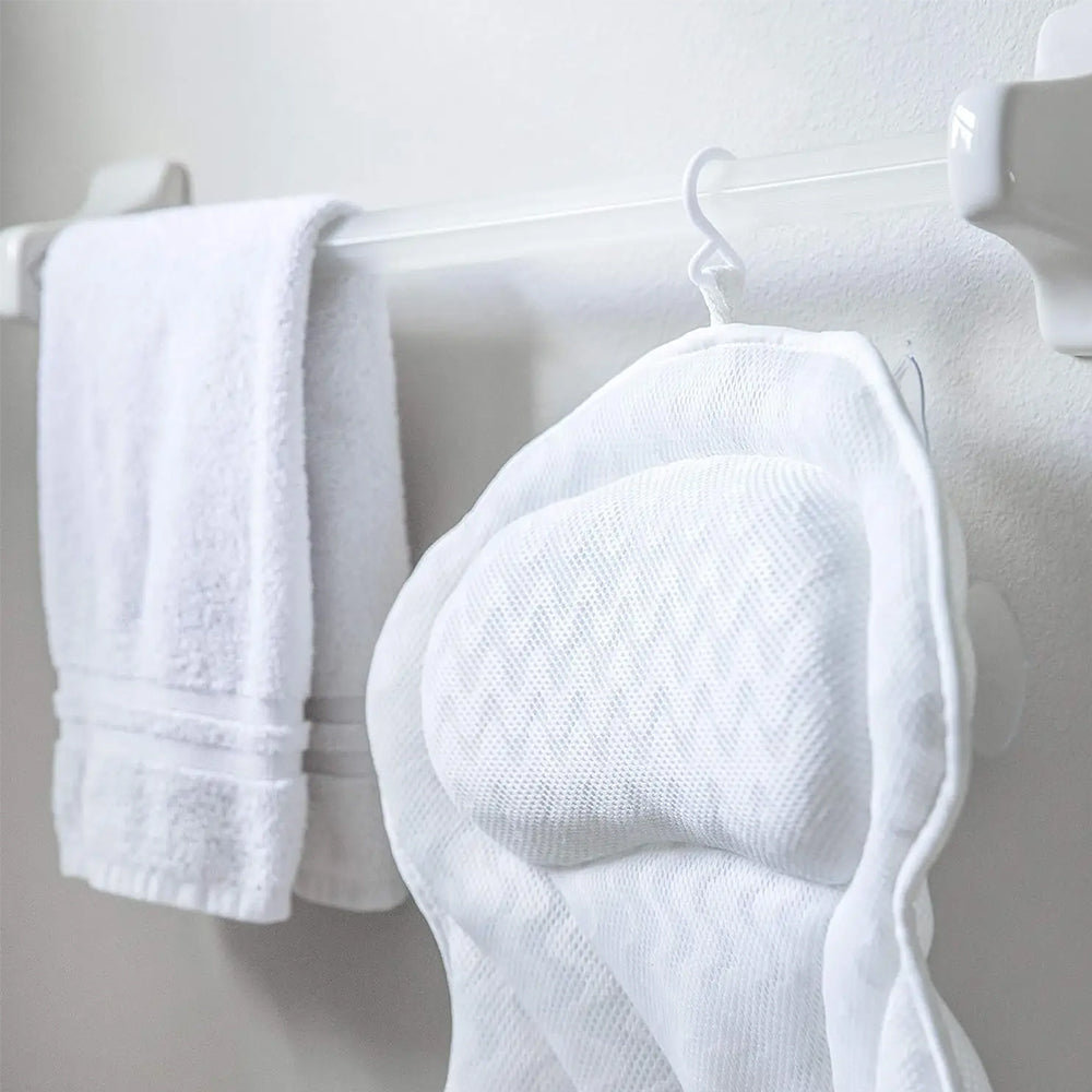 4D Mesh Bath Pillows With Suctions for Neck or Back Support