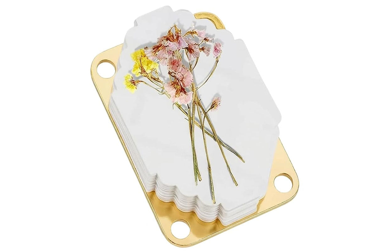 2Pcs Mini Flower Press Portable DIY Plant Dry Flower Pressing Machine with 20 Paper Sheets