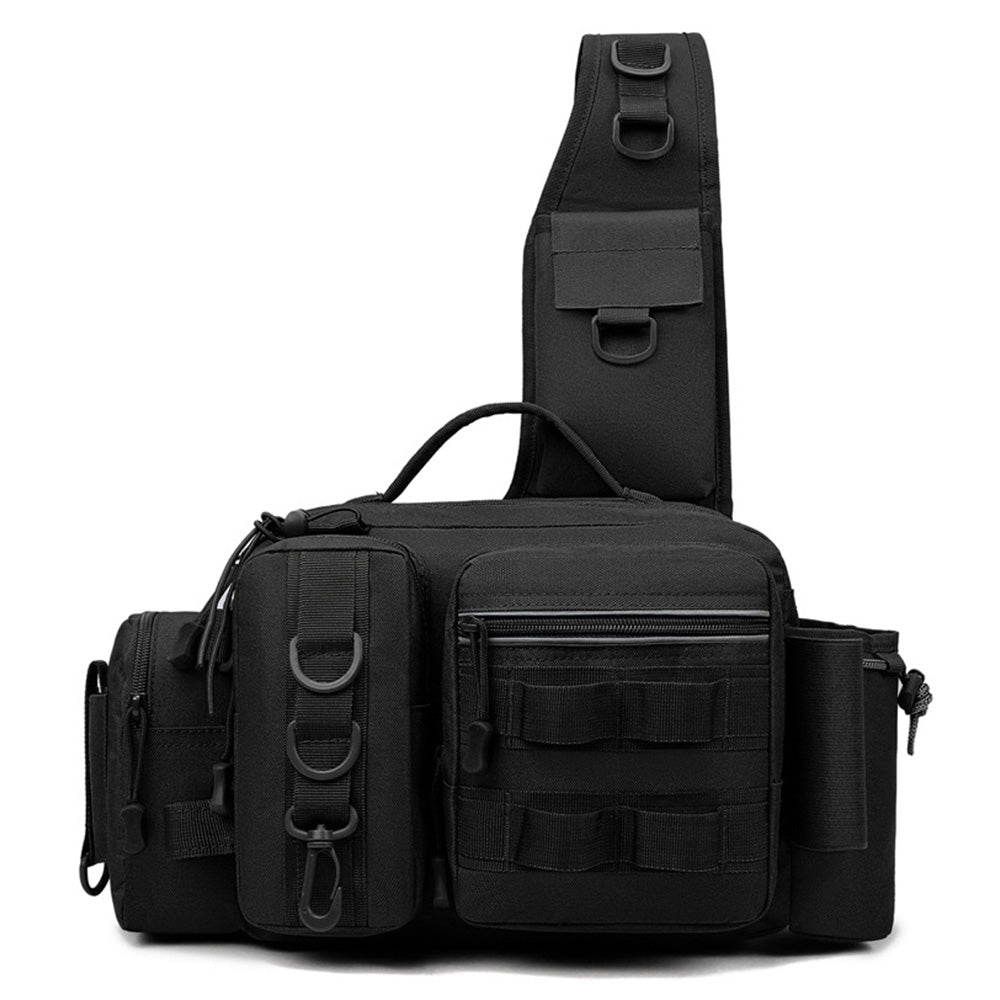 Fishing Tackle Bag Single Shoulder Crossbody Tactical Waist Pack Fish Lures Bag