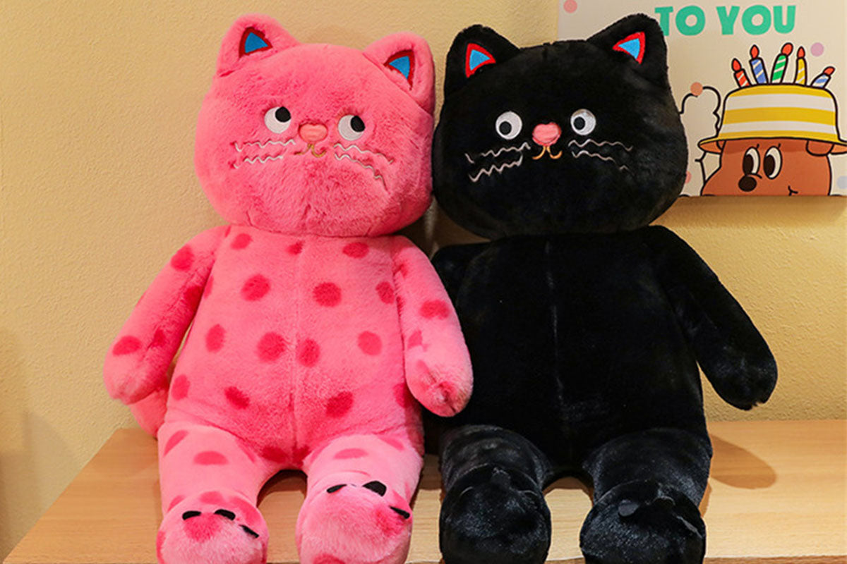 Cuddle Spotted Cat Plush Stuffed Toy Couple Cat Doll Couple Gift Polka Dot Cat Doll
