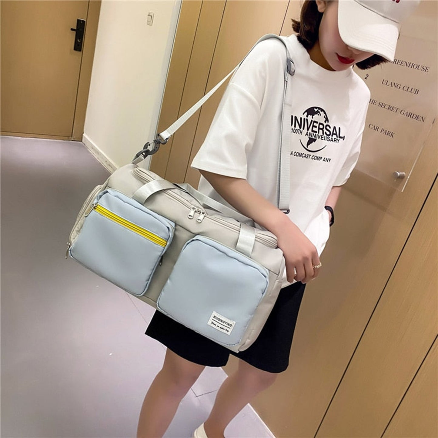 Sports Fitness Gym Bag with Shoes Compartment Duffle Bags