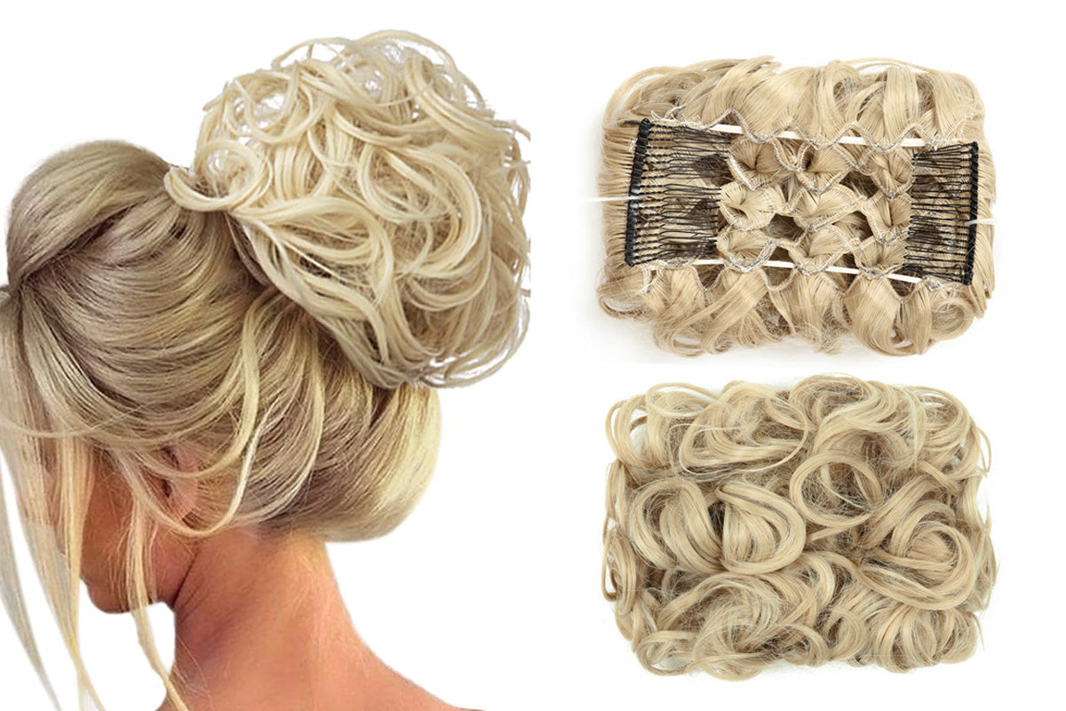 Curly Hair Bun Extension Messy Bun Hairpiece for Instant Updo