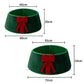 Christmas Tree Collar with Bow Holiday Tree Decor for Tree Stand and Wire Cover-Green