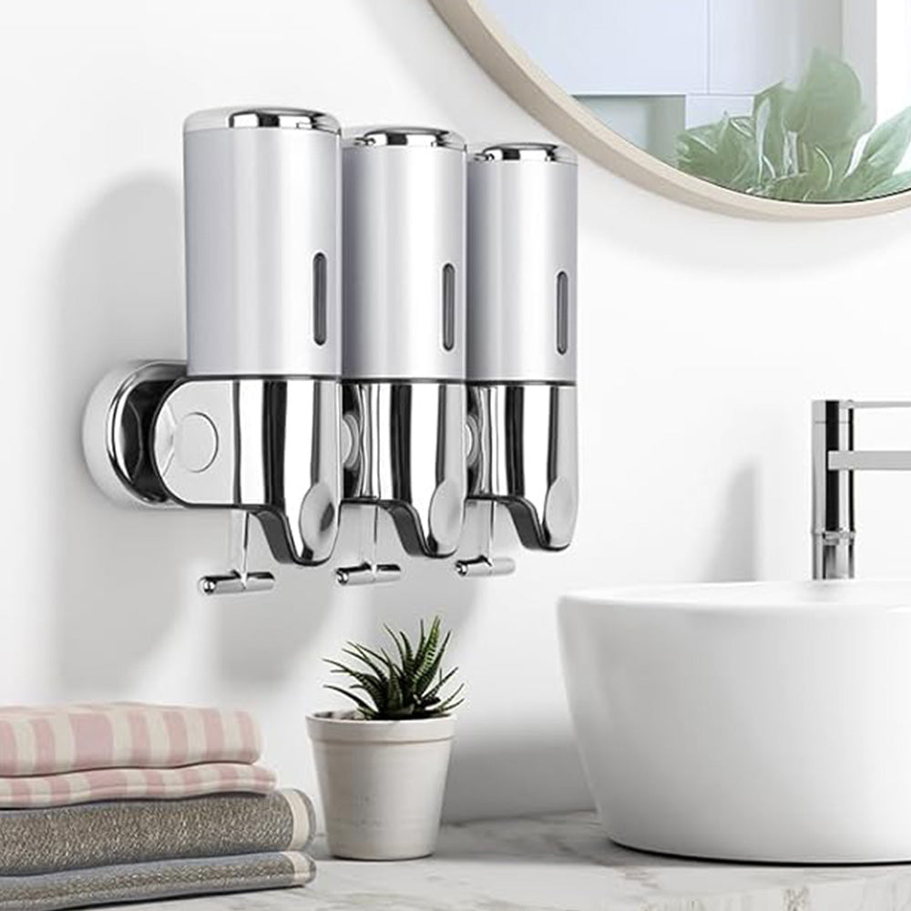 Wall-Mounted 3-Chamber Soap Dispenser 1500ml