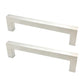 2X 12mm Square Stainless Steel Kitchen Cabinet and Door Handle