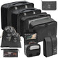 10Pcs Packing Cubes Travel Luggage Storage Bag
