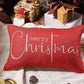 Merry Christmas Throw Pillowcase Rectangle Lumbar Winter Holiday Cushion Cover
