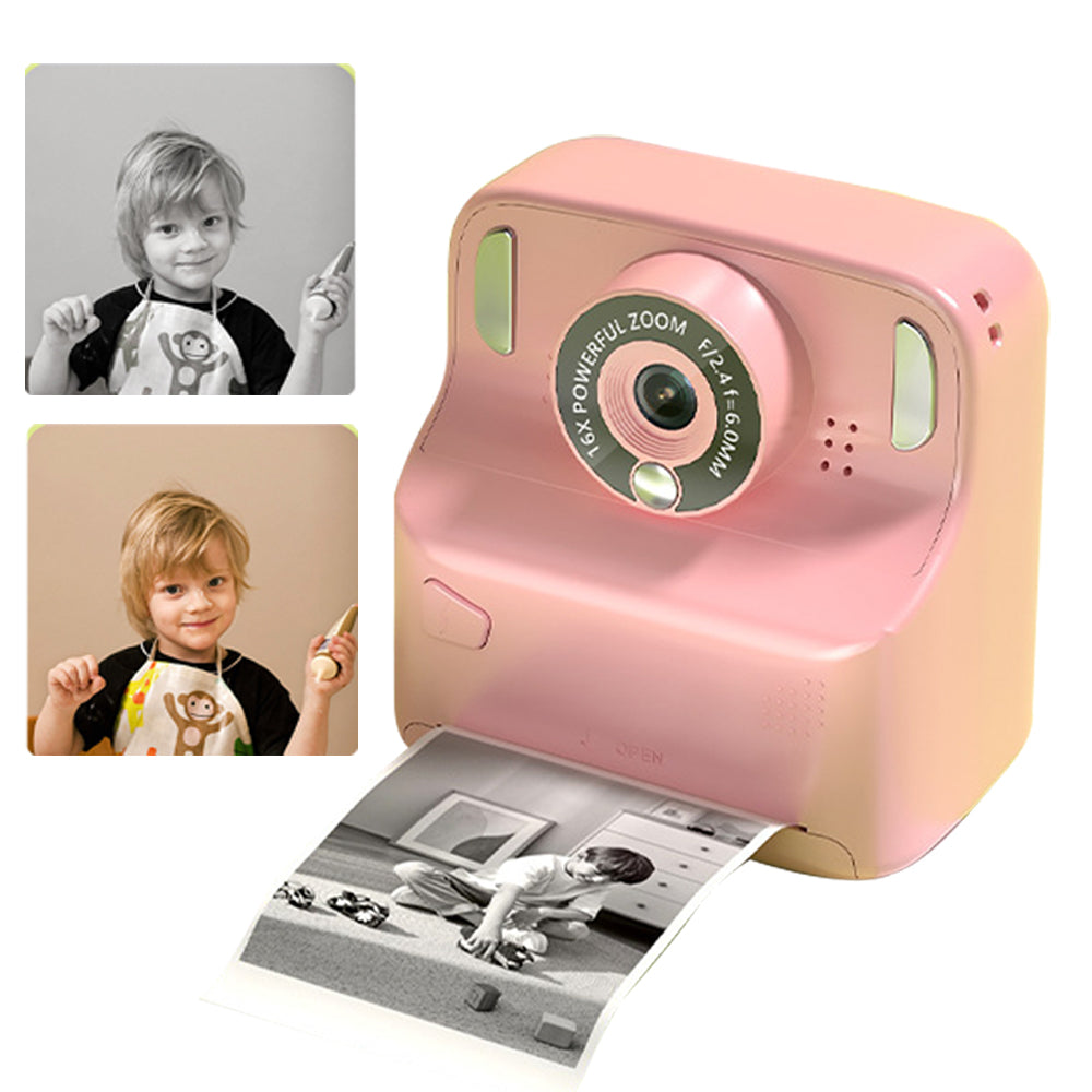Kids Instant Print Camera with 32GB Memory Card and 5 Rolls Print Paper