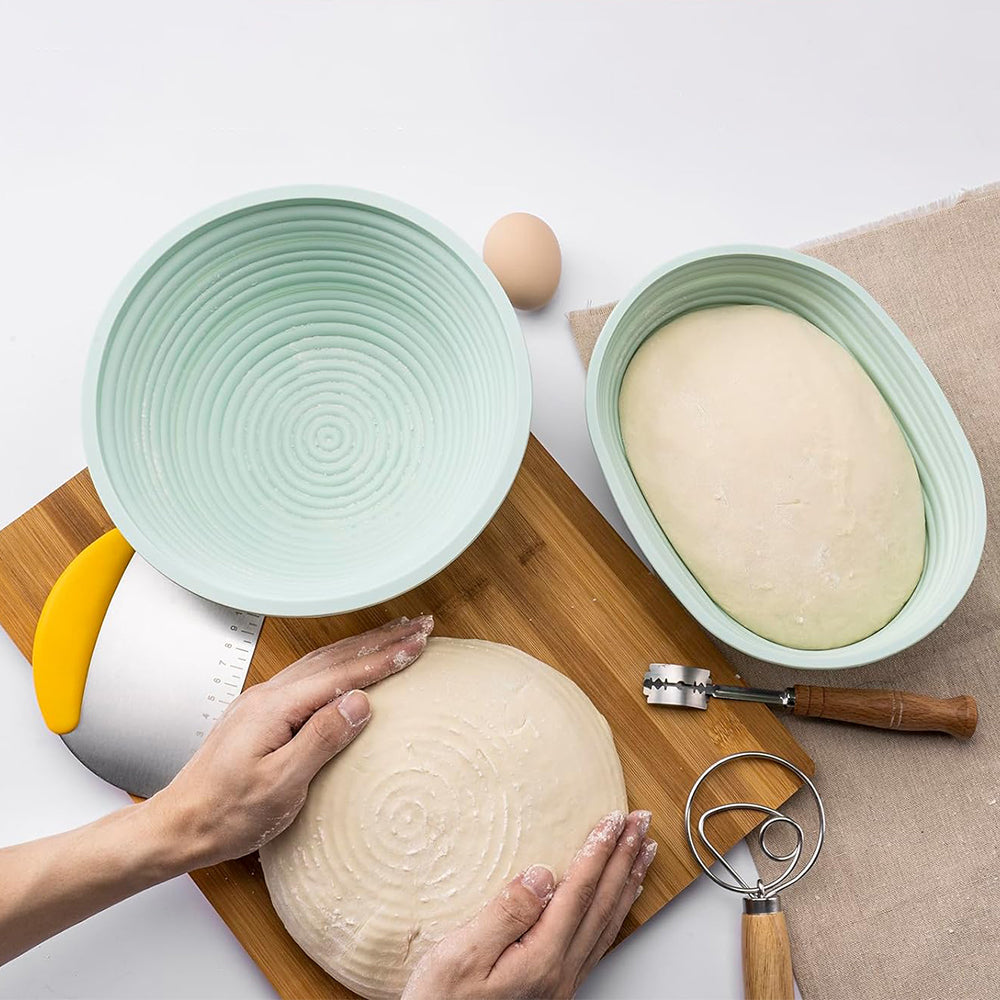 2Pcs Silicone Bread Baking Supplies Dough Proofing Bowl