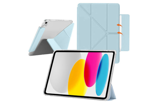 Anti-Bending PC Tablet Case with Multi-Angle Stand Pencil Holder for iPad