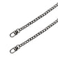 2Pcs Flat Chain Shoulder Strap Replacement Metal Bag Strap with Hook Clasps for Handbags Purses