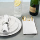 50 Pcs Disposable Linen-Feel Dinner Napkins with Bulit-in Flatware Pocket
