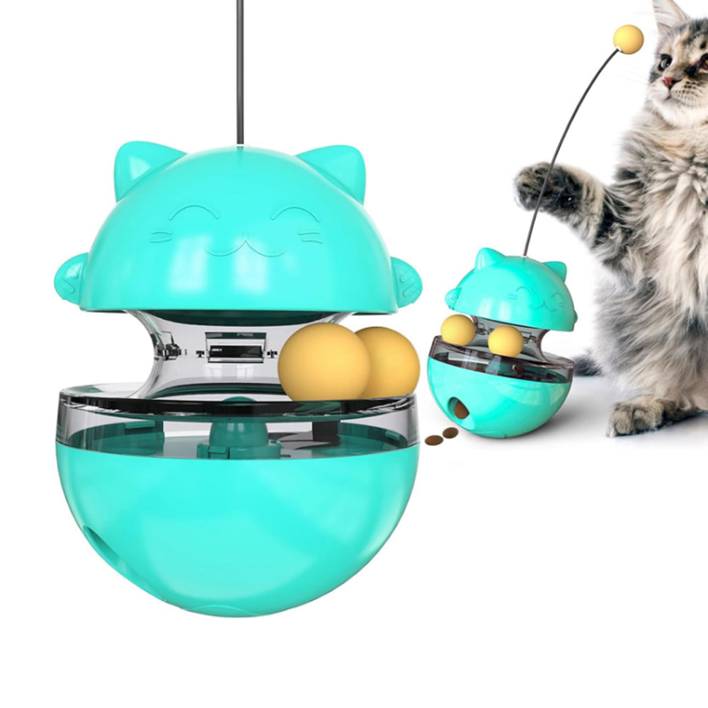 2Pcs Cat Treat Ball Tumbler Interactive Toy