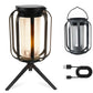 Solar Lantern with Tripod Flickering Flame Solar Outdoor Lights 4 Lighting Modes