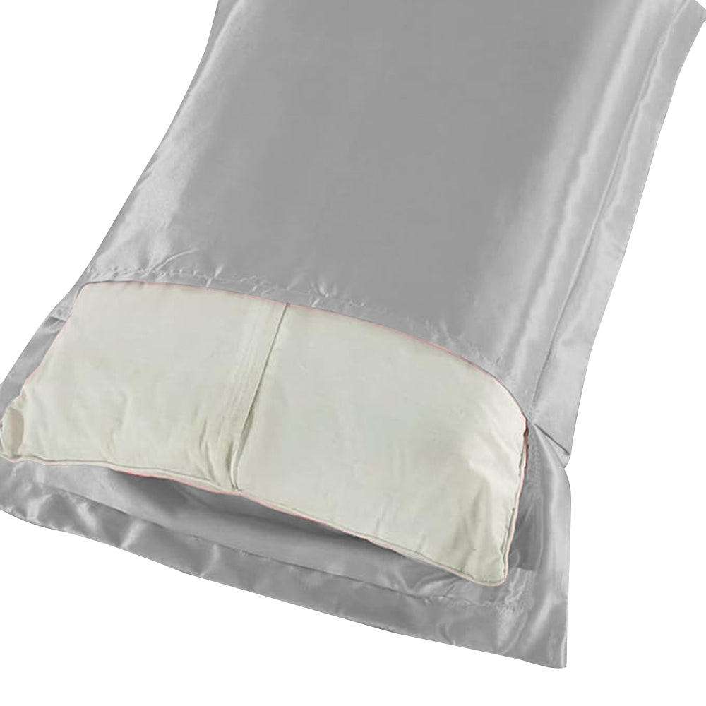 2Pcs 48x74cm Satin Pillowcase Solid Color Silk Soft Bedding Pillowcase