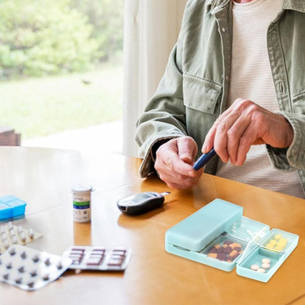 Portable 7-Grid Pill Medicine Storage Dispenser Box