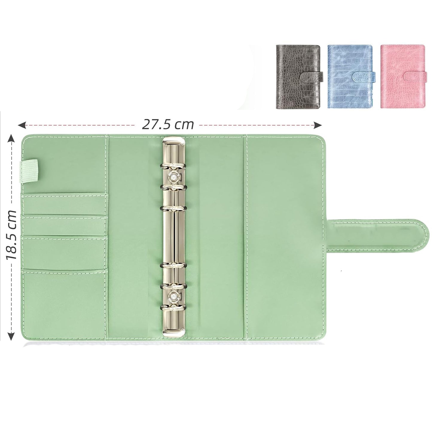 2-in-1 A6 Money Saving Zipper Cash Storage Binder