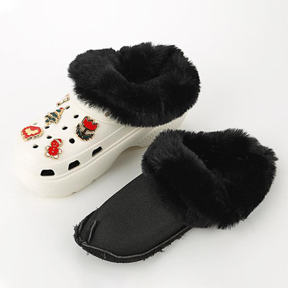 Fleeced Liner Inserts for Crocs Warm Fuzzy Replacement Insoles for Winter