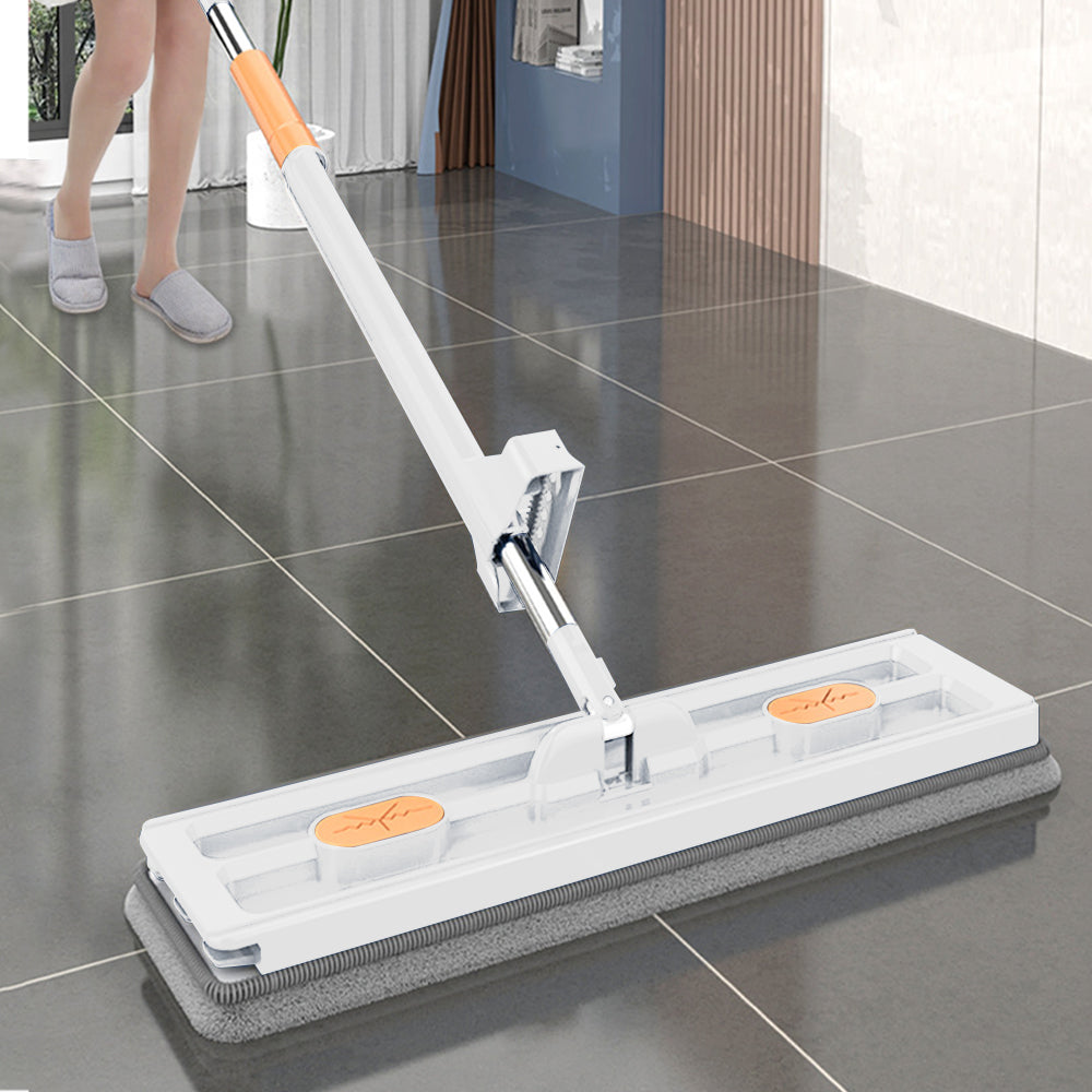 360 Degree Rotatable Adjustable Flat Mop with 2 Washable Pads