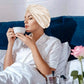 2Pcs Adjustable Double Layer Satin Sleeping Cap Hair Bonnet with Hair Band