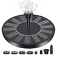 Solar Powered Bird Bath Fountains Upgrade 1.5W with 6 Nozzle Water Feature