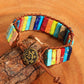 7 Chakra Boho Leather Wrap Bracelet