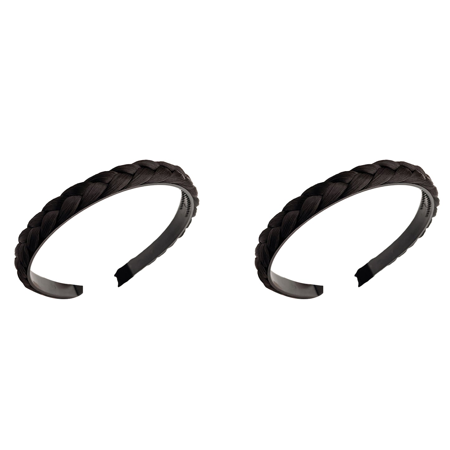 2Pcs Woven Hair Band with Anti-slip Teeth
