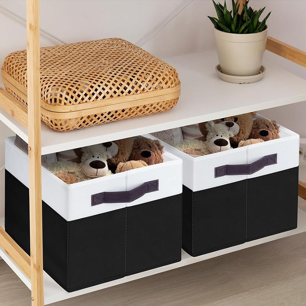 2Pcs Storage Baskets Bins for Shelves Organizing Toys Books Towels Clothes