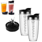 Blender Replacement Parts for Ninja Blender Auto IQ Series 710ml Blender Cups with To-Go Lids