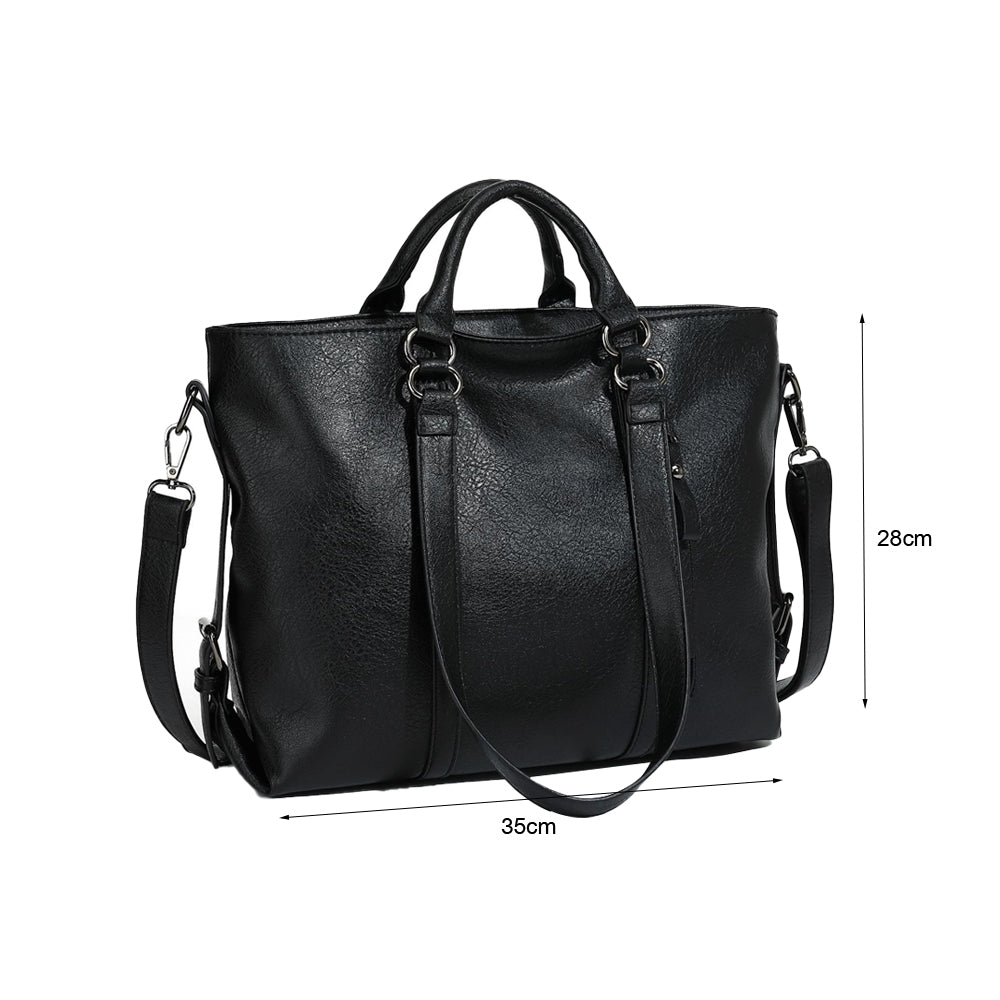 PU Leather Women's Tote Handbag for Work and Travel