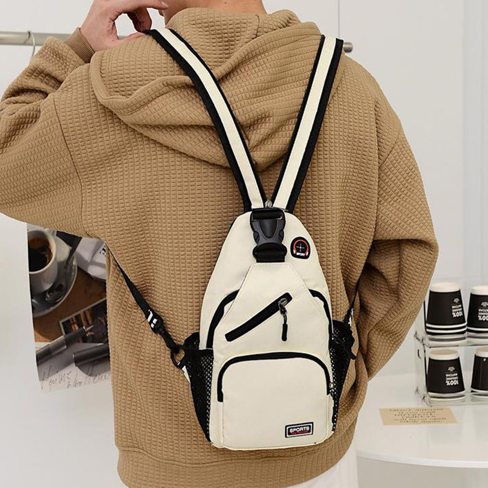2Pcs Dual-use Water-resistant Chest Bag Outdoor Travel Shoulder Backpack