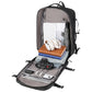 35L Large Water-Resistant Expandable Laptop Travel Backpack with USB Charging Hole